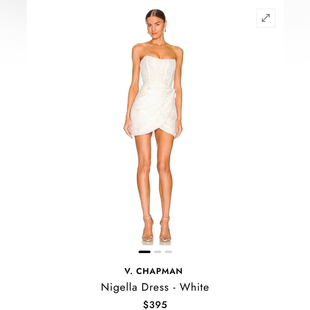 V. Chapman Nigella Dress in White (Bridal/casual/bachelorette party) - Picture 3 of 11